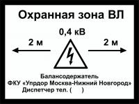 Знак "Охранная зона ВЛ"  