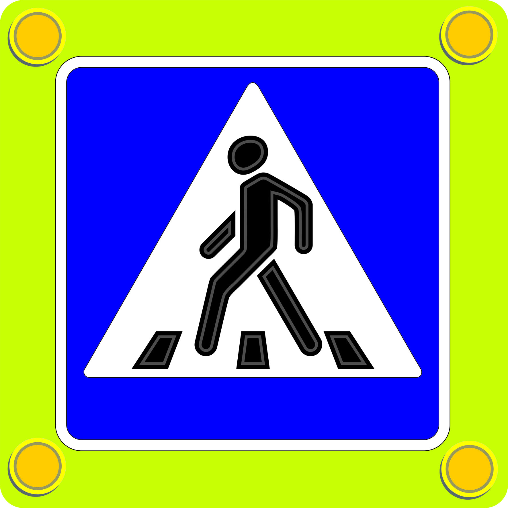 Картинку знак дорожного перехода. Пешеходный переход знак 5.19.1. Знак пешеходный переход 5.19.2. Светодиодный знак 5.19.1. Знак 5.19.1 и 5.19.2 на желтом фоне.