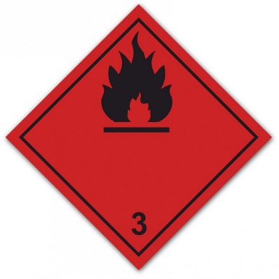 Знак опасности "Легковоспламеняющиеся жидкости" 3 класс
