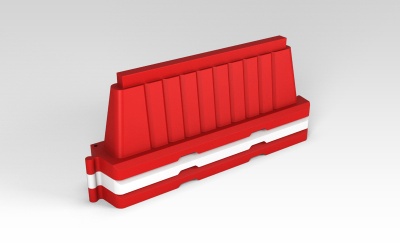 Вкладывающийся дорожный пластиковый барьер (водоналивной блок) 1,2м