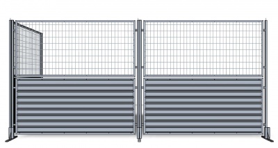 Передвижное (мобильное) комбинированное ограждение DKT тип 4