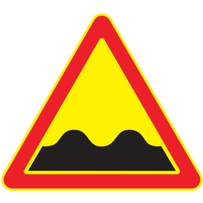 Временный знак 1.16 "Неровная дорога"