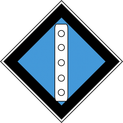 Знак GD-22 «Временный сигнальный знак - Поднять токоприемник»